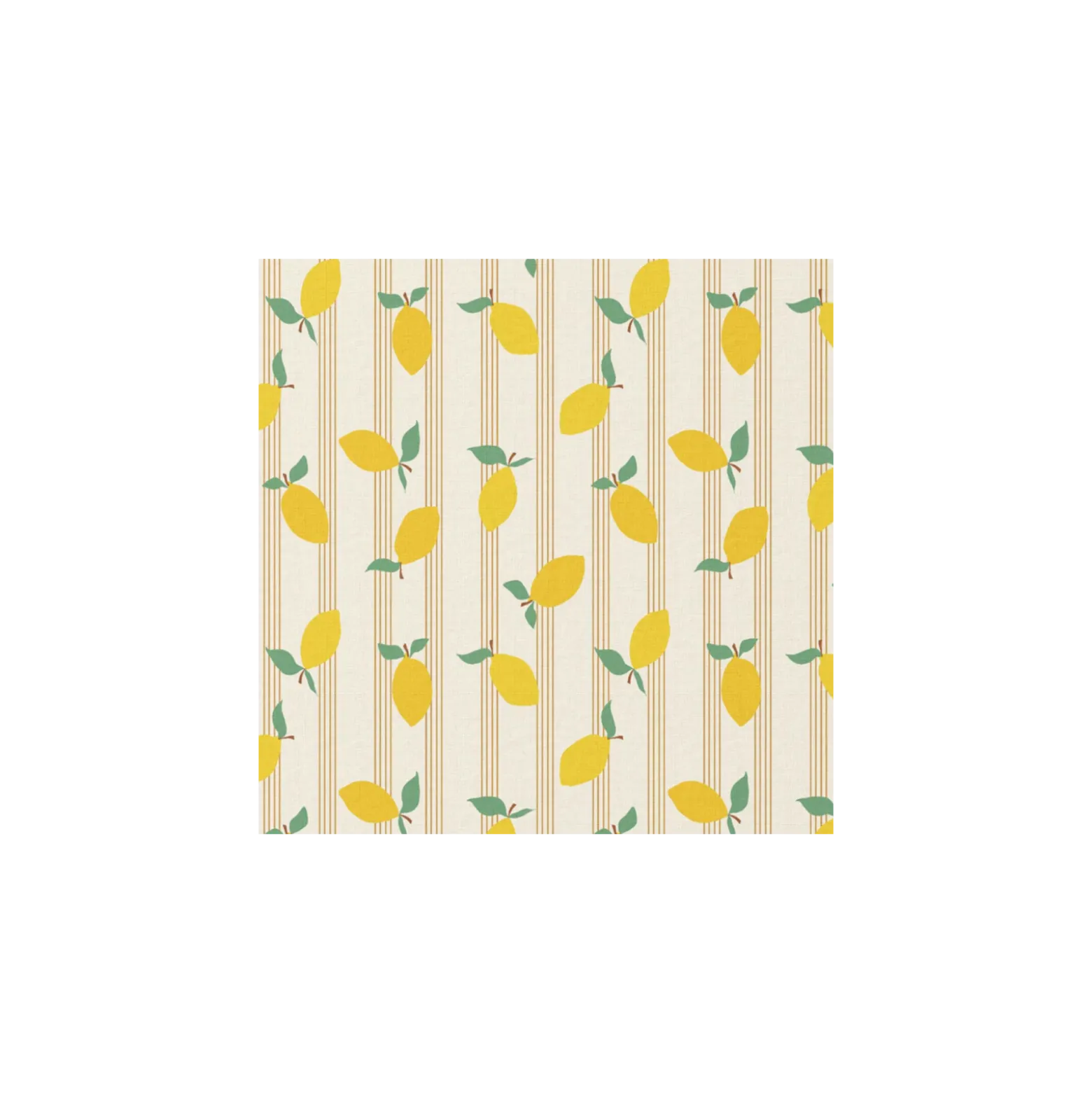 Tissu coton cretonne Lime - écru