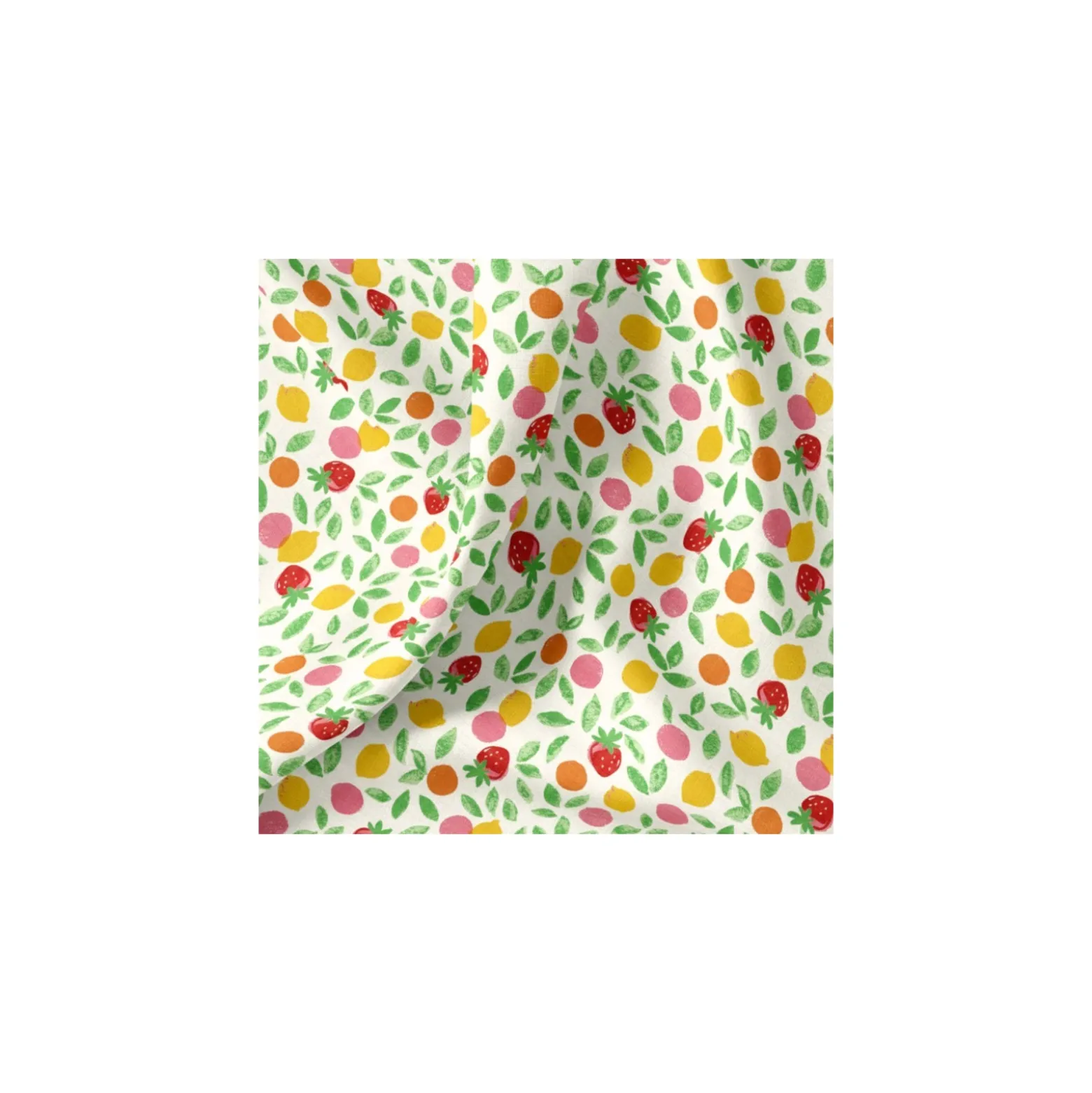 Tissu coton cretonne Navel - blanc