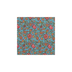 Tissu coton cretonne Santal - bleu paon
