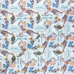 Tissu coton cretonne Space Jam A new legacy - blanc