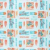 Tissu coton cretonne Space Jam Lola & Bugs Bunny - bleu céladon