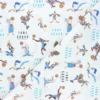 Tissu coton cretonne Space Jam Tune team - blanc
