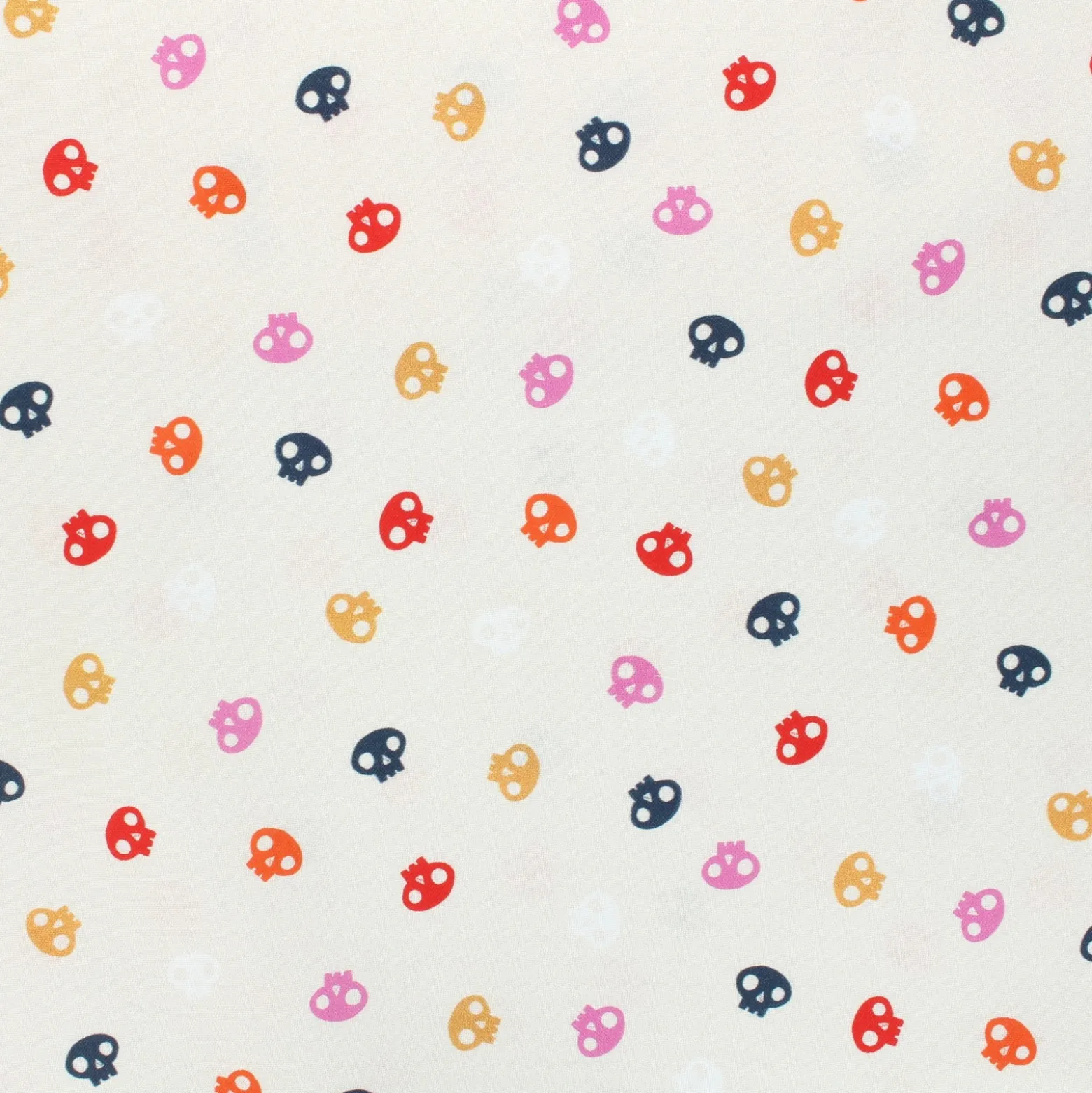 Tissu coton Dashwood Studio Full moon - Cream Skull