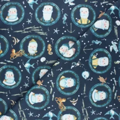 Tissu coton Dear Stella Hook, line & sinker - Hook, line & sinker - bleu nuit