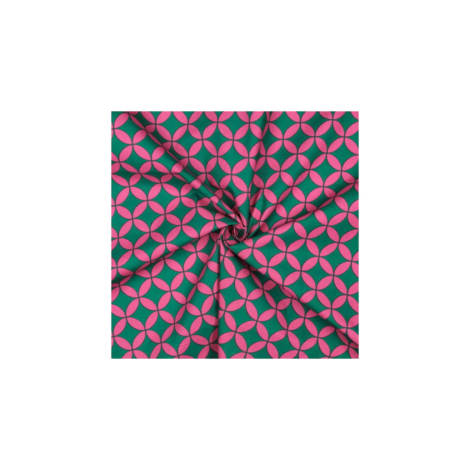 Tissu coton enduit Abstract - vert