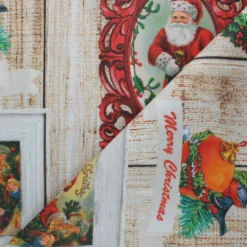 Tissu coton enduit Bright Christmas - multicolore x 63cm