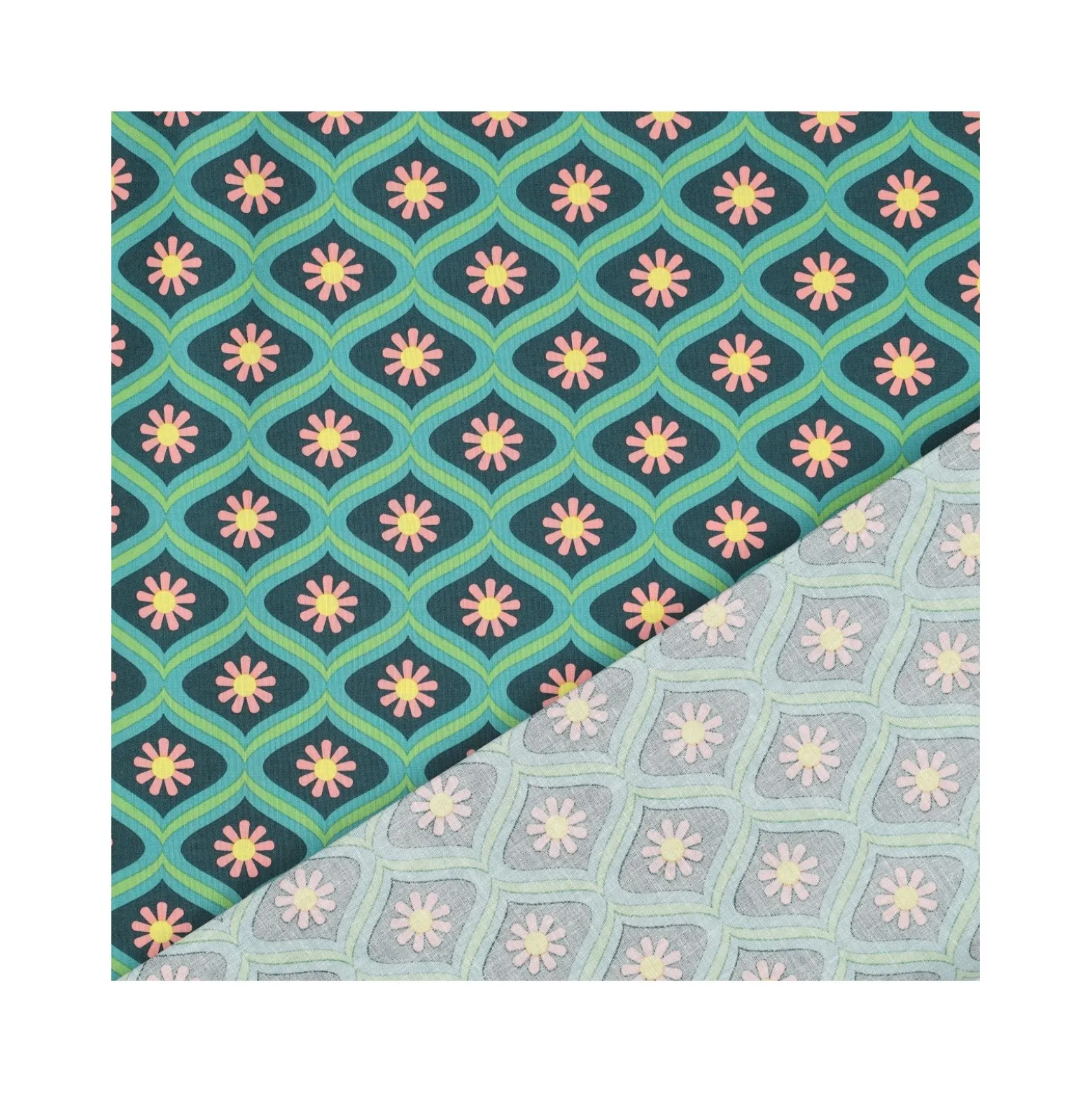 Tissu coton enduit Swinglow - vert