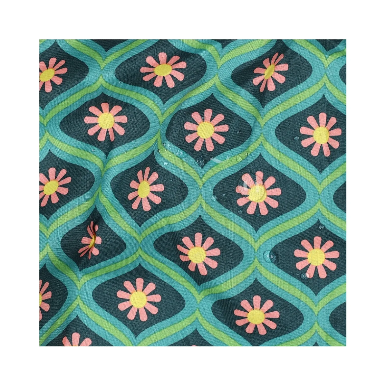 Tissu coton enduit Swinglow - vert