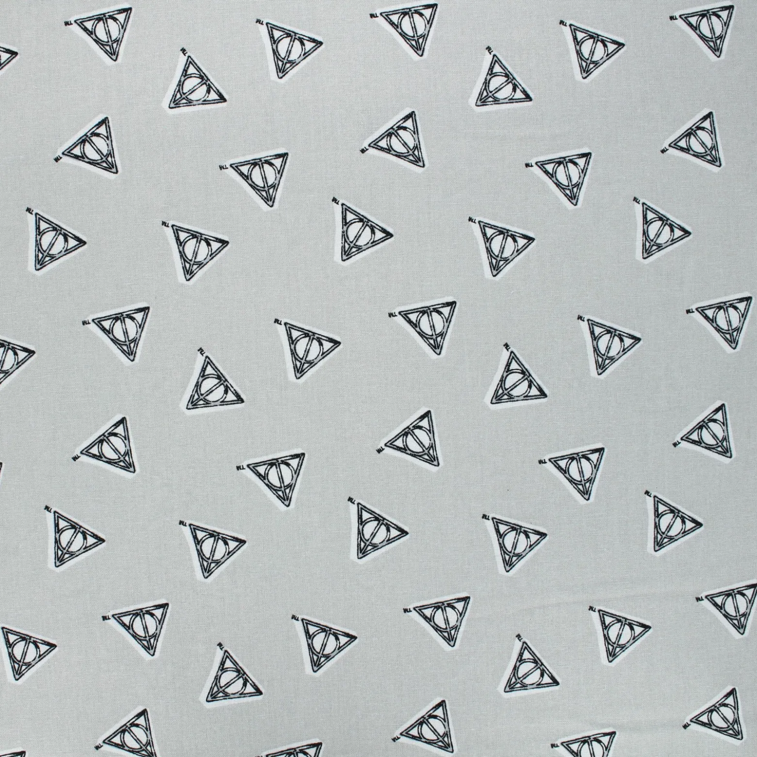 Tissu coton Harry Potter Deathly Hallows - gris