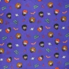 Tissu coton Harry Potter Golden trio - violet