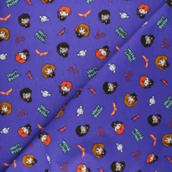 Tissu coton Harry Potter Golden trio - violet