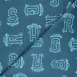 Tissu coton Harry Potter Quidditch Team - bleu