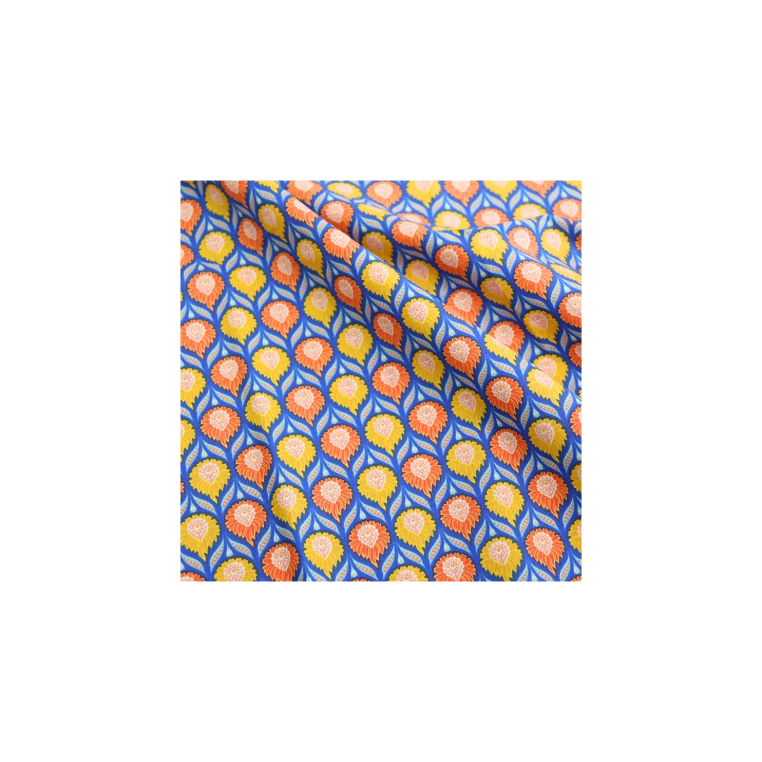 Tissu coton Luka - bleu