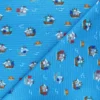 Tissu coton Makower UK Pirate Galleons - bleu