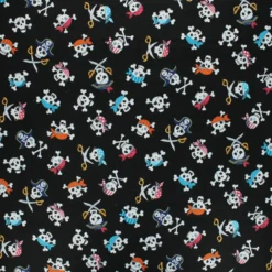 Tissu coton Makower UK Pirate Skulls - noir