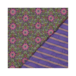 Tissu coton matelassé réversible Clem - vert