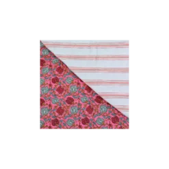 Tissu coton matelassé réversible Isis - rose
