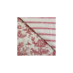 Tissu coton matelassé réversible toile de Jouy