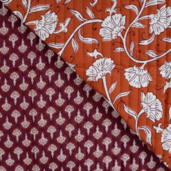 Tissu coton matelassé réversible Madrassa - camel