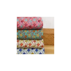 Tissu coton matelassé réversible Isis - blanc