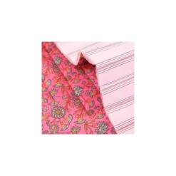 Tissu coton matelassé réversible Santal - rose