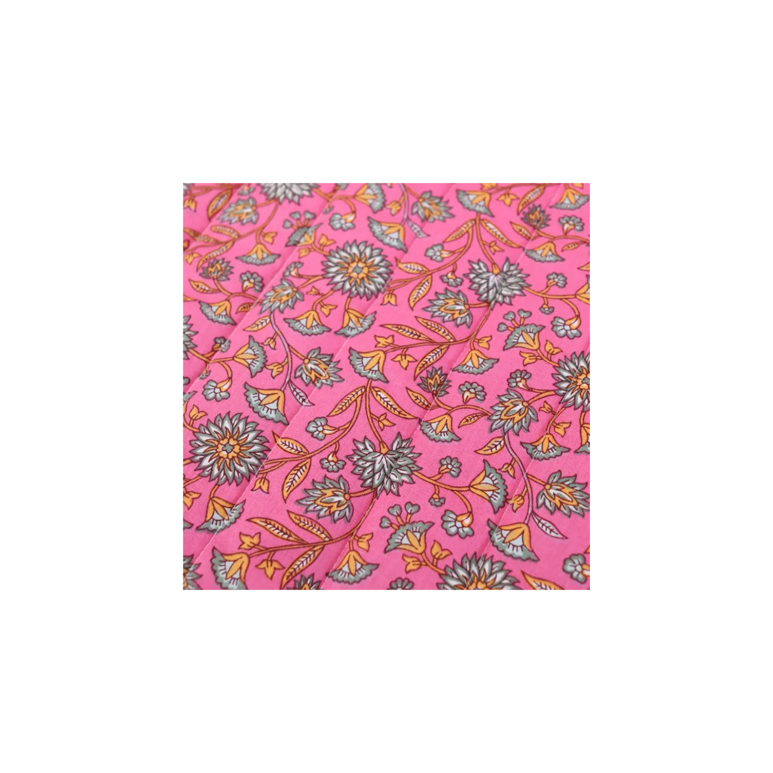 Tissu coton matelassé réversible Santal - rose