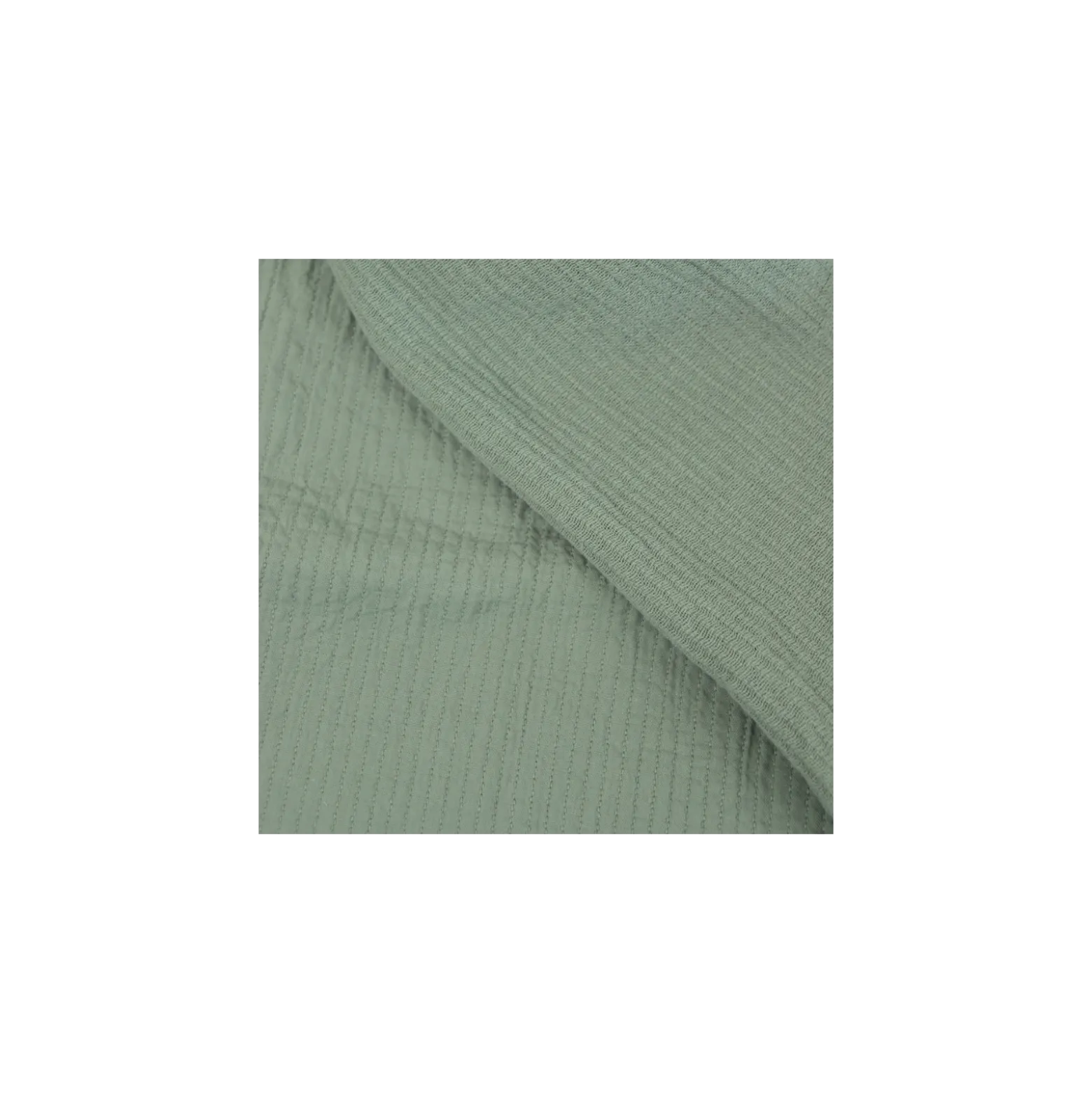 Tissu coton surpiqué - vert romarin