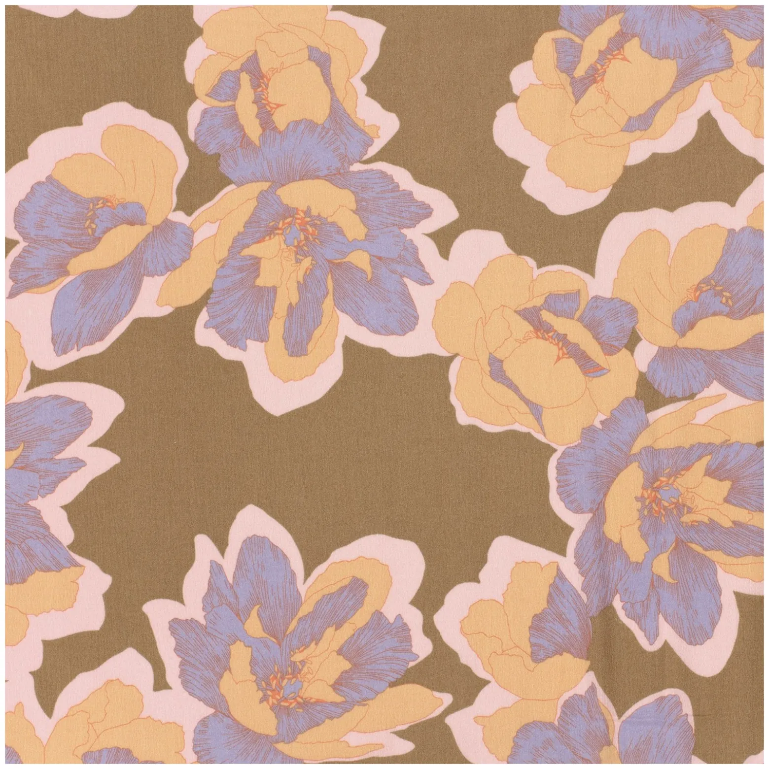 Tissu crêpe de viscose Pastel flower