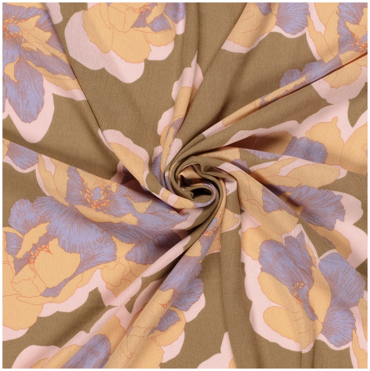 Tissu crêpe de viscose Pastel flower