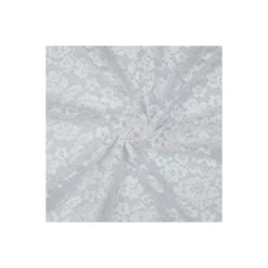 Tissu dentelle festonné - blanc