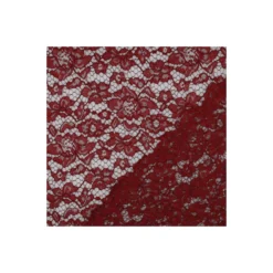 Tissu dentelle festonné - bordeaux