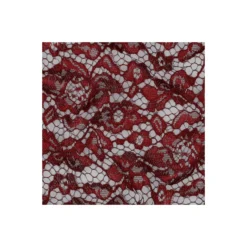 Tissu dentelle festonné - bordeaux