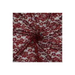 Tissu dentelle festonné - bordeaux