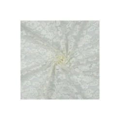 Tissu dentelle festonné - écru