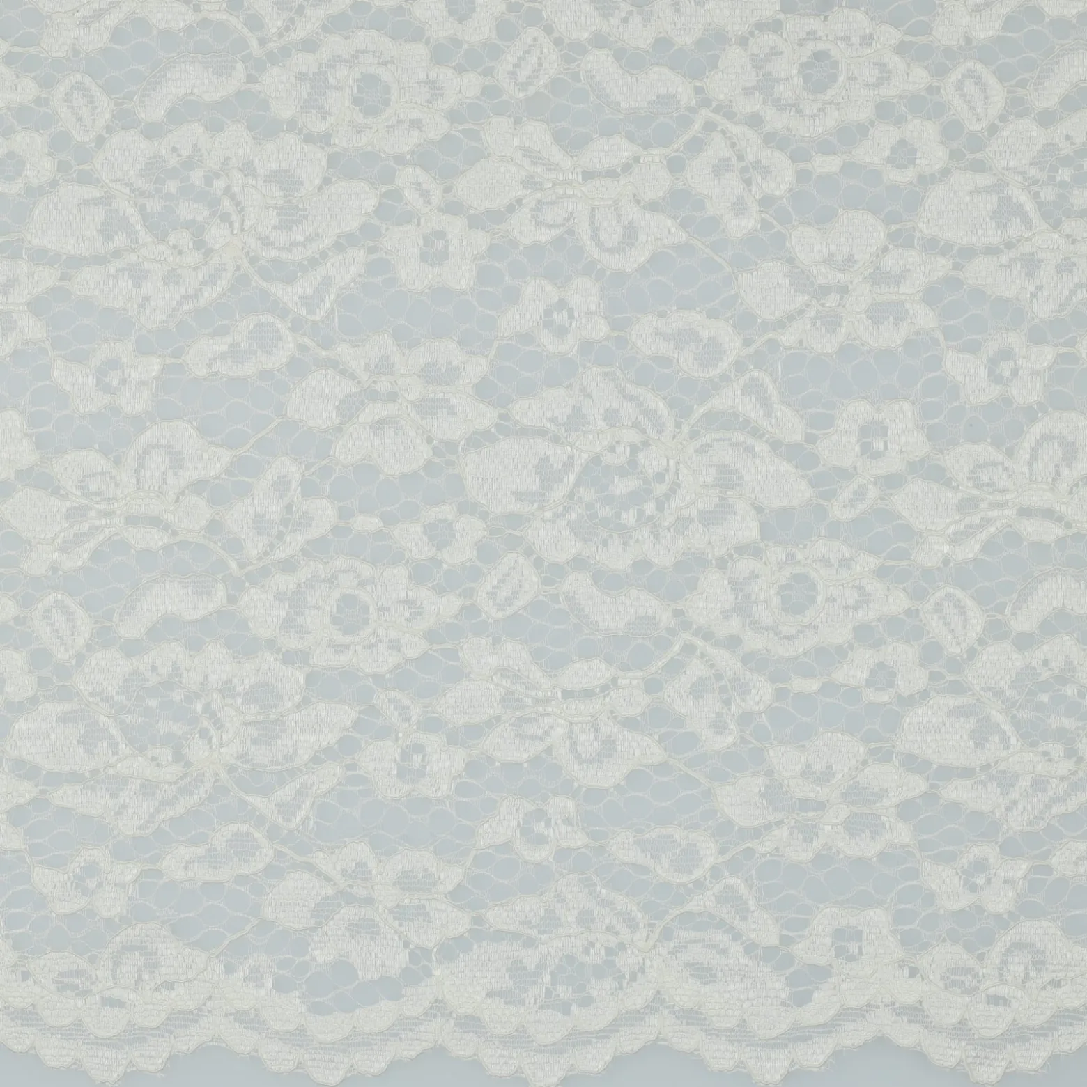 Tissu dentelle festonné - écru