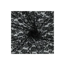 Tissu dentelle festonné - noir