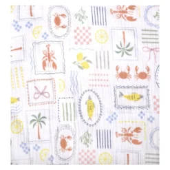Tissu double gaze de coton Cagliari - blanc