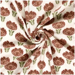 Tissu double gaze de coton Calys - blanc cassé