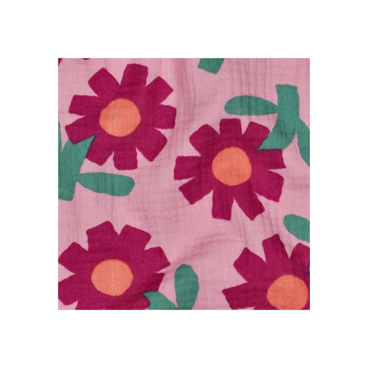 Tissu double gaze de coton Jennifer Bouron Flowers - violine