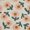 Tissu double gaze de coton Jennifer Bouron Flowers - pêche