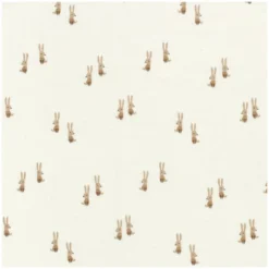Tissu double gaze de coton Lapinou - blanc cassé