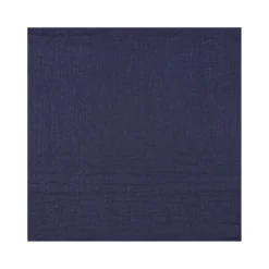 Tissu double gaze de coton pailleté - bleu marine