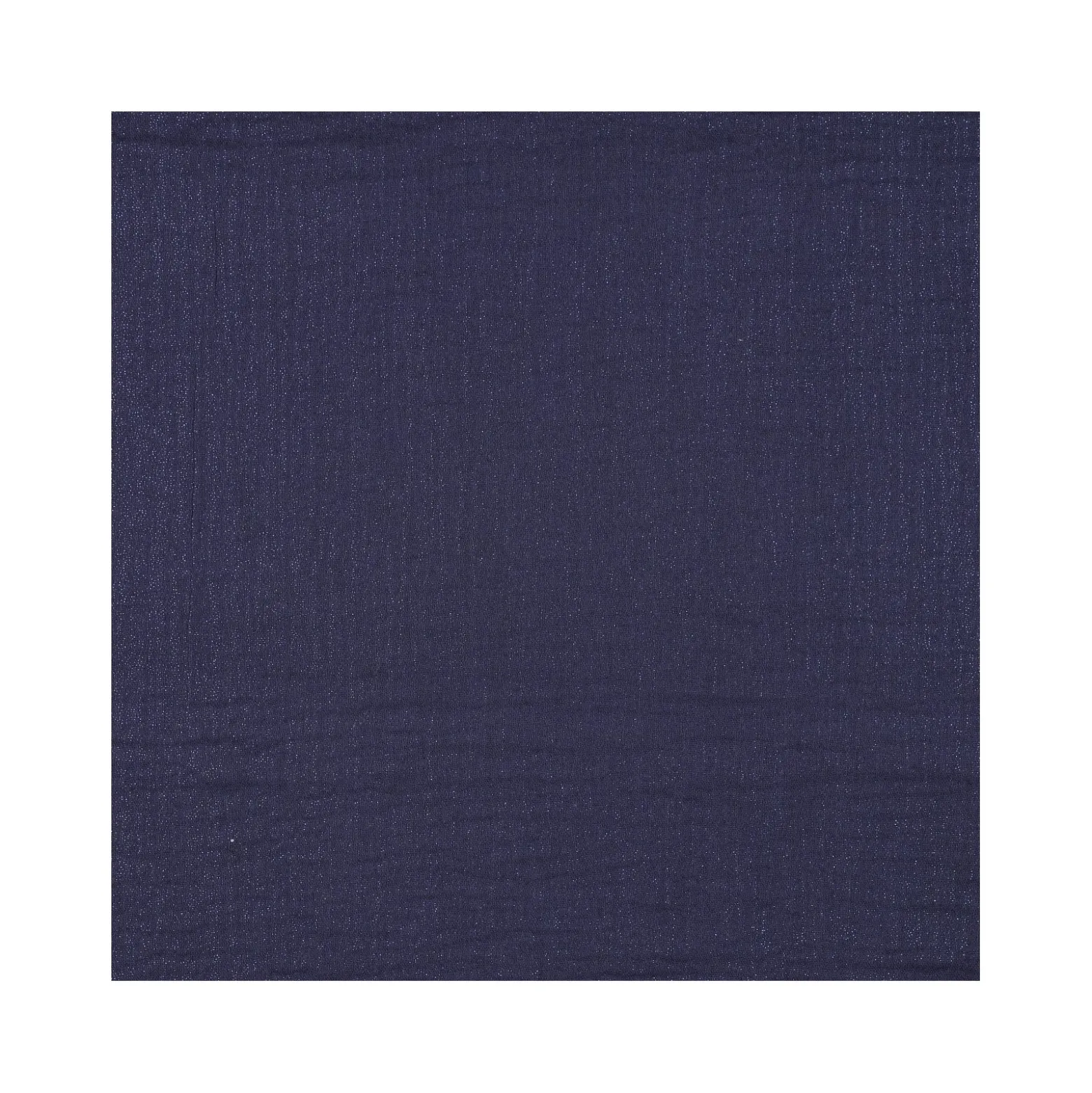 Tissu double gaze de coton pailleté - bleu marine