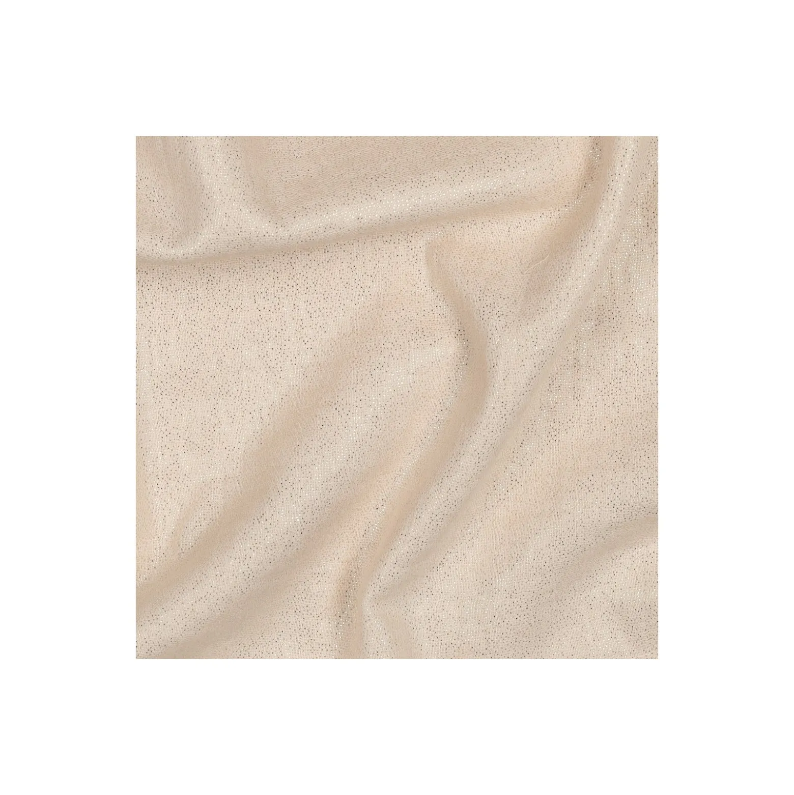 Tissu double gaze de coton pailleté - nude