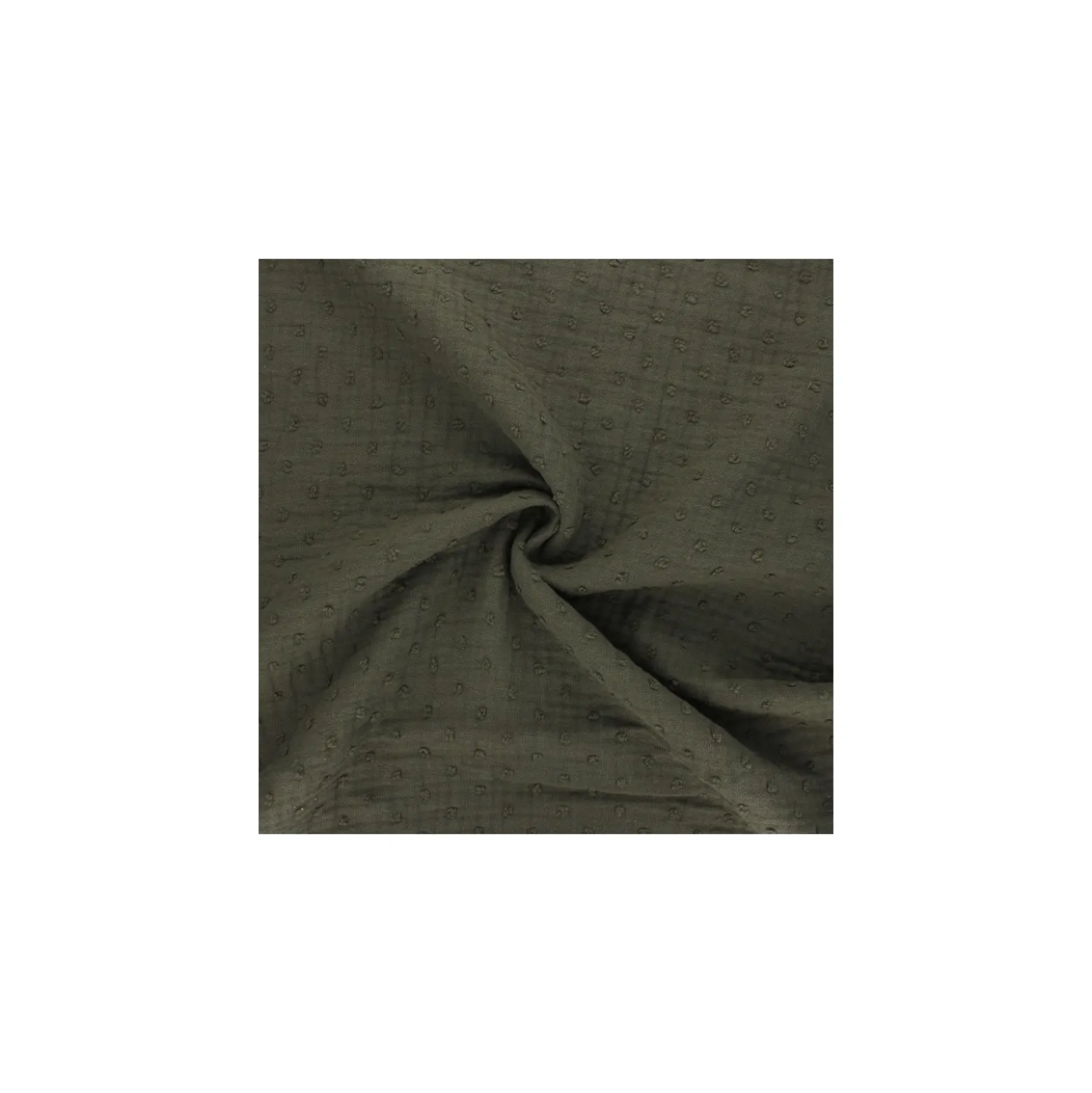 Tissu double gaze de coton plumetis - Coupons : 20cm, 90cm
