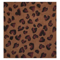 Tissu double gaze de coton Saian - marron