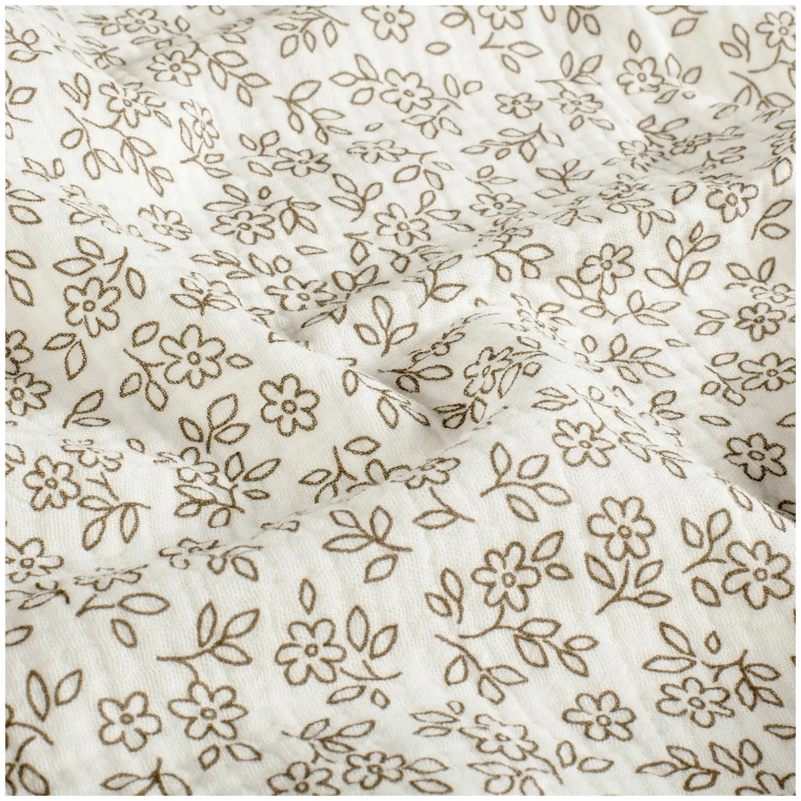 Tissu double gaze de coton Soline - blanc cassé
