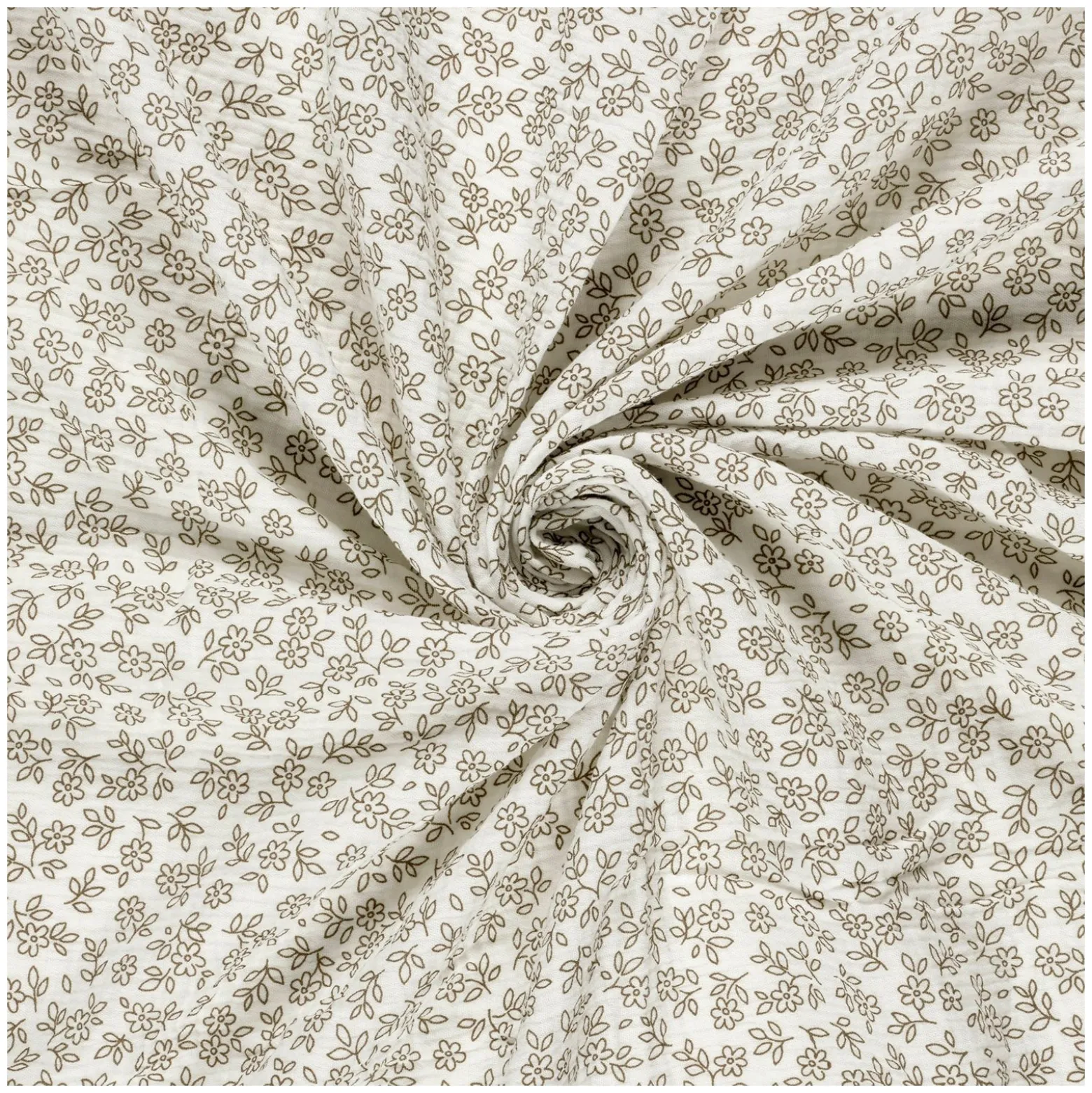 Tissu double gaze de coton Soline - blanc cassé