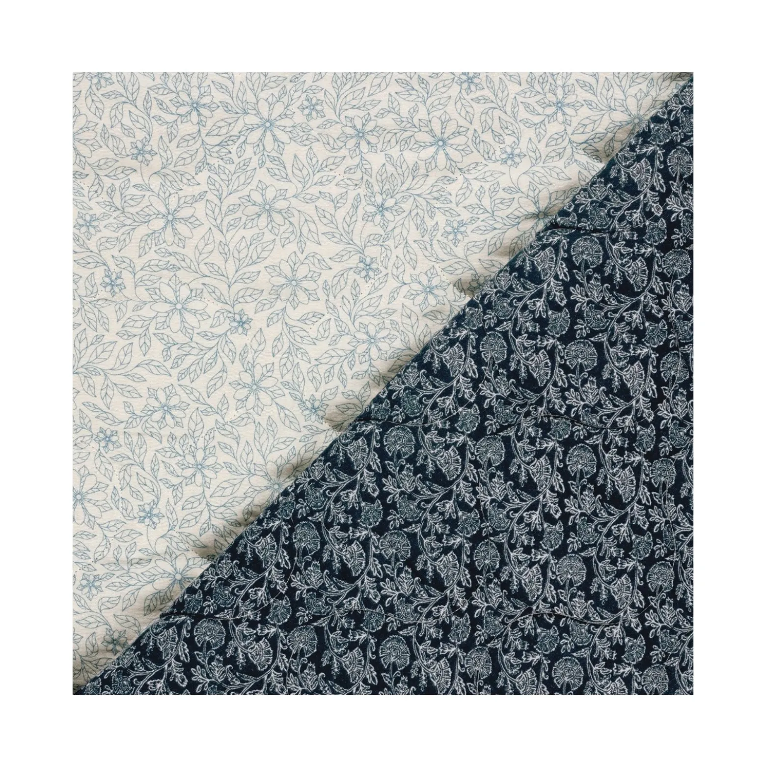 Tissu double gaze matelassé Florosée