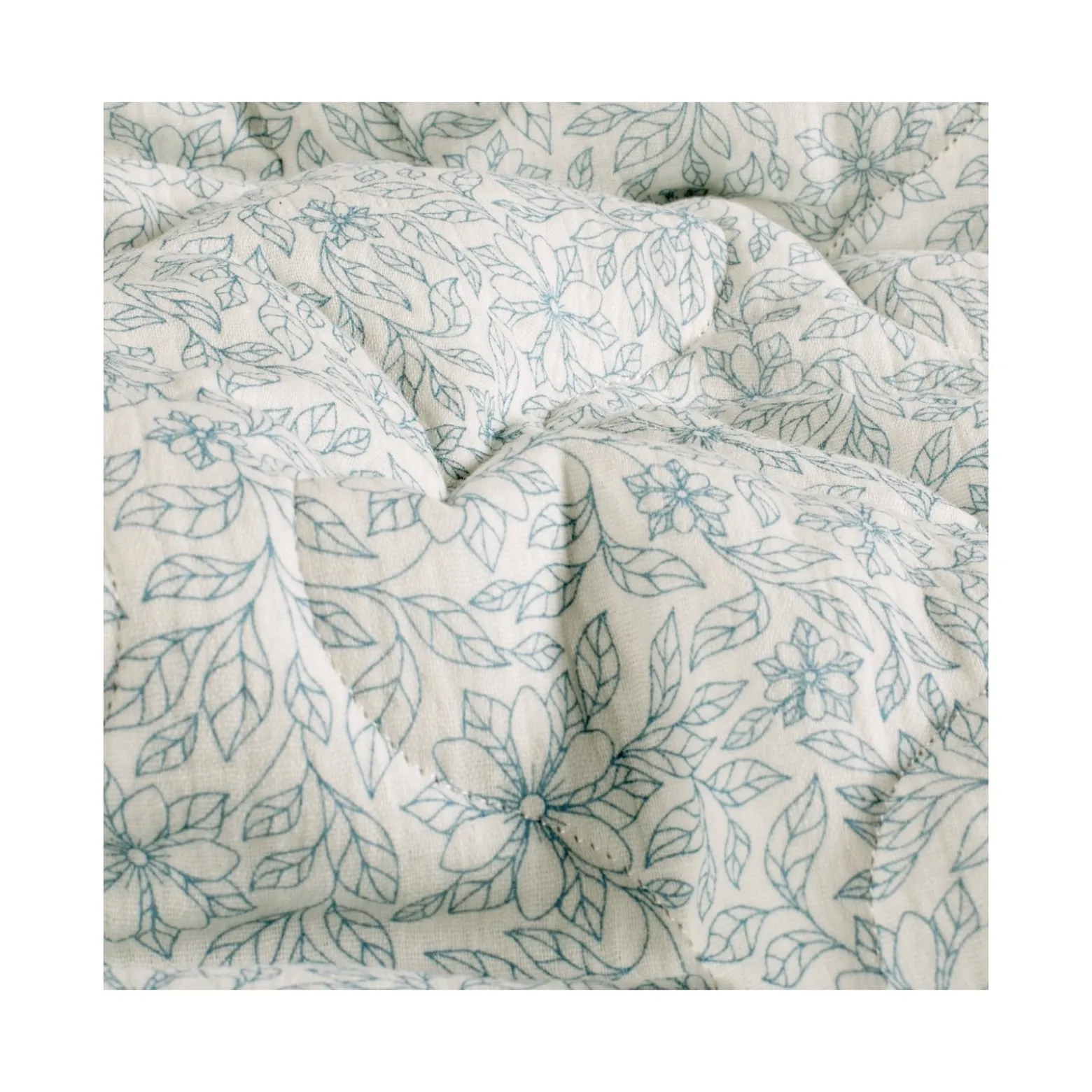 Tissu double gaze matelassé Florosée